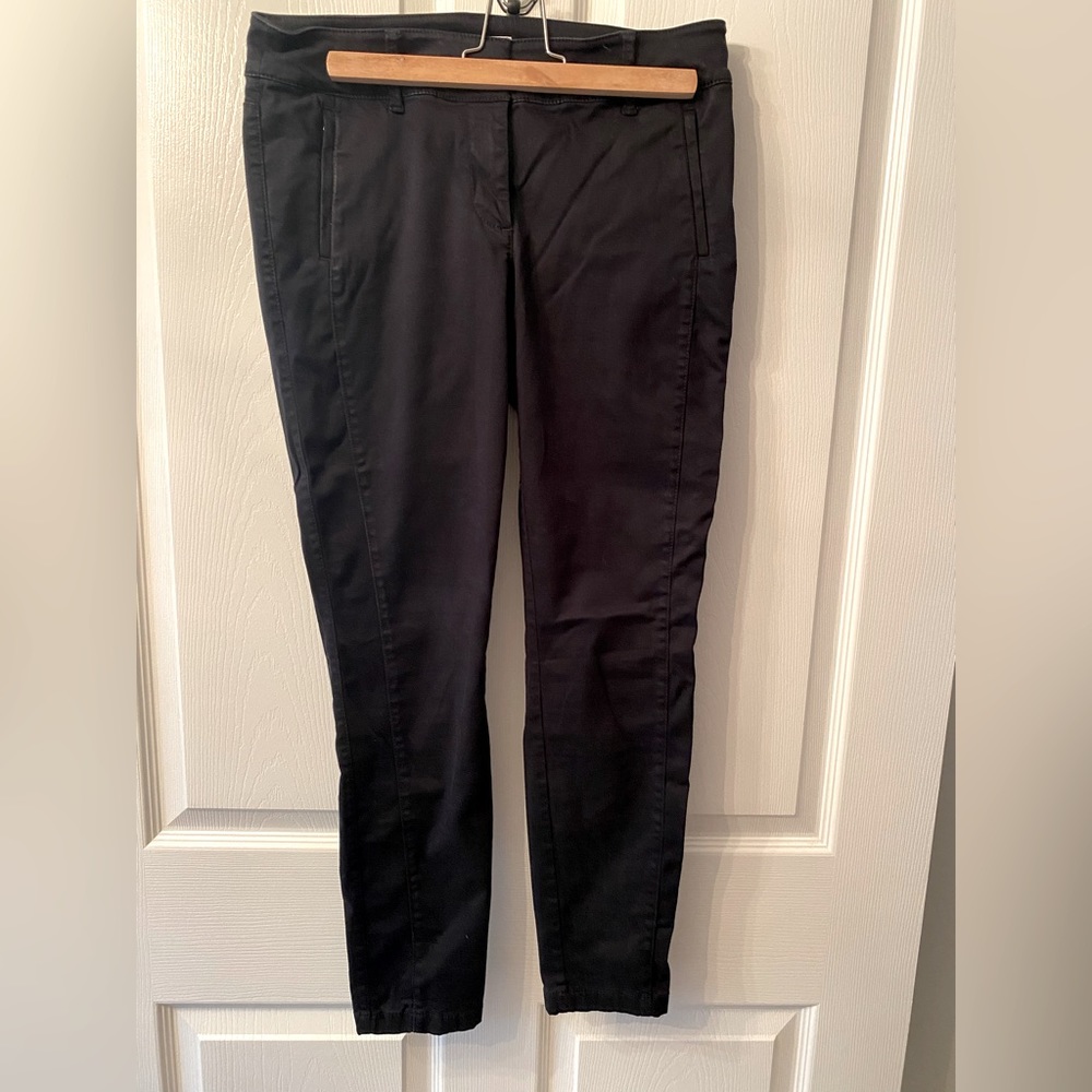 Black loft skinny work trousers
